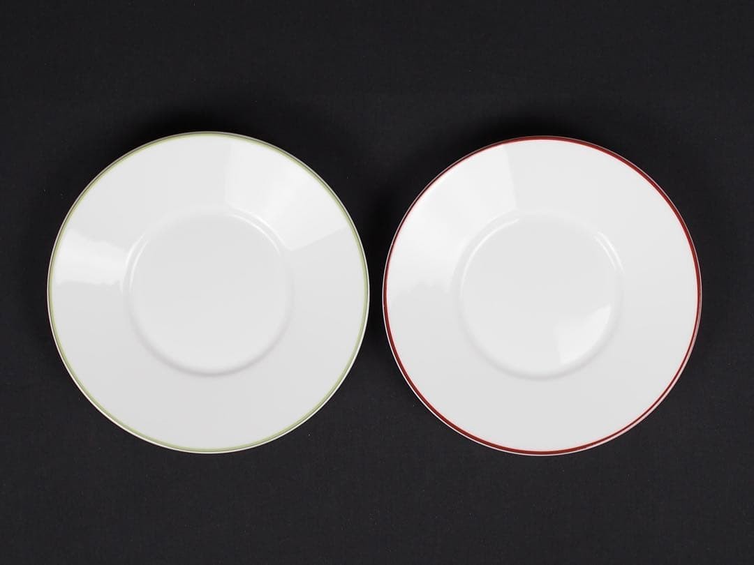 Hermes Rhythm Cup & Saucer Set 2pc White Ceramic with Box Authentic Rare