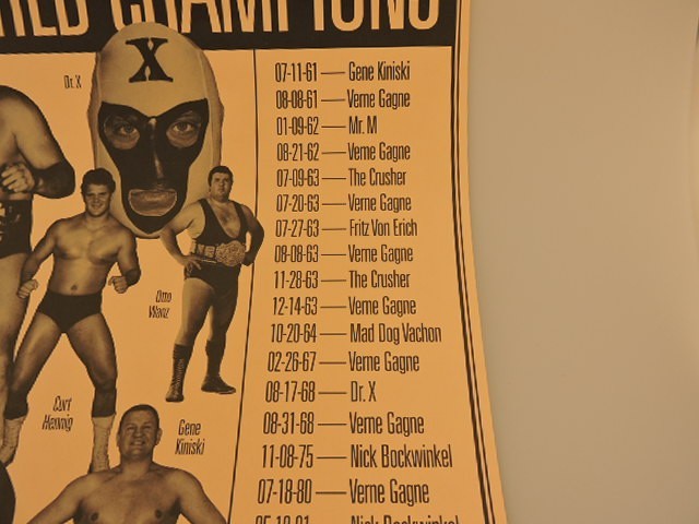 AWA Wrestling Poster World Champions 1961-1989-The Crusher, Vern Gagne, Mr. M