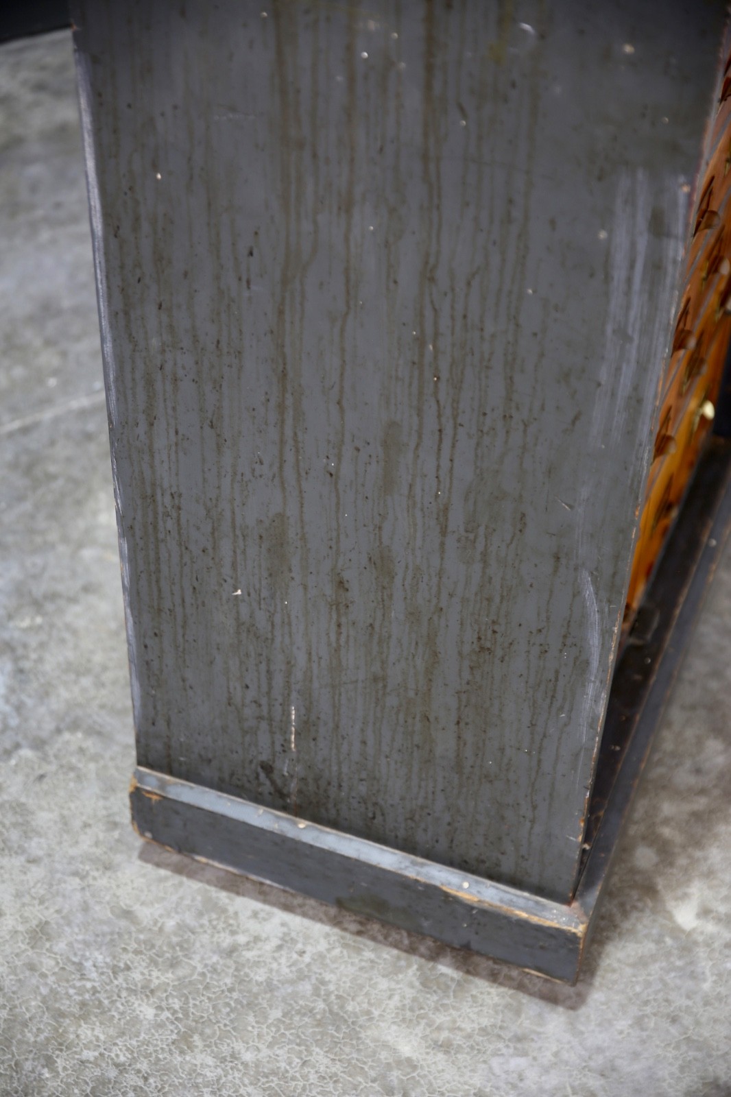 Antique Card Catalog Wood Apothecary Cabinet industrial vintage drawer cubby