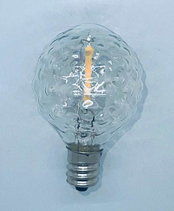 25 Faceted LED Globe G40 Replacement clear Bulbs Christmas Holiday E12- 0.6watt