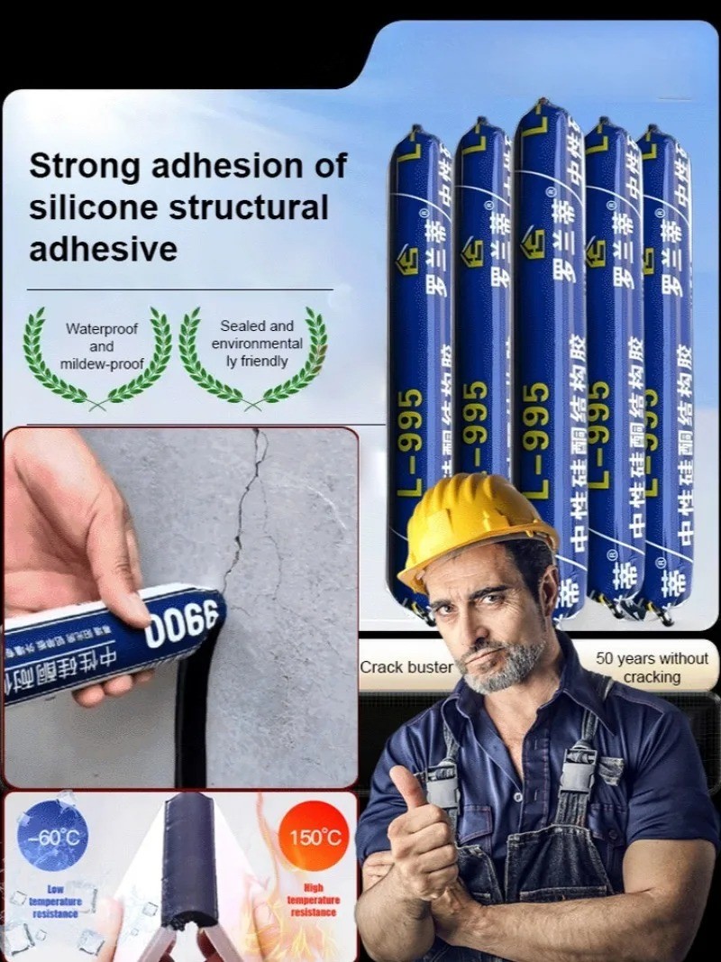 750g Glass Glue Waterproof Sealant Outdoor Wall Crack Repair Glue High Viscosity