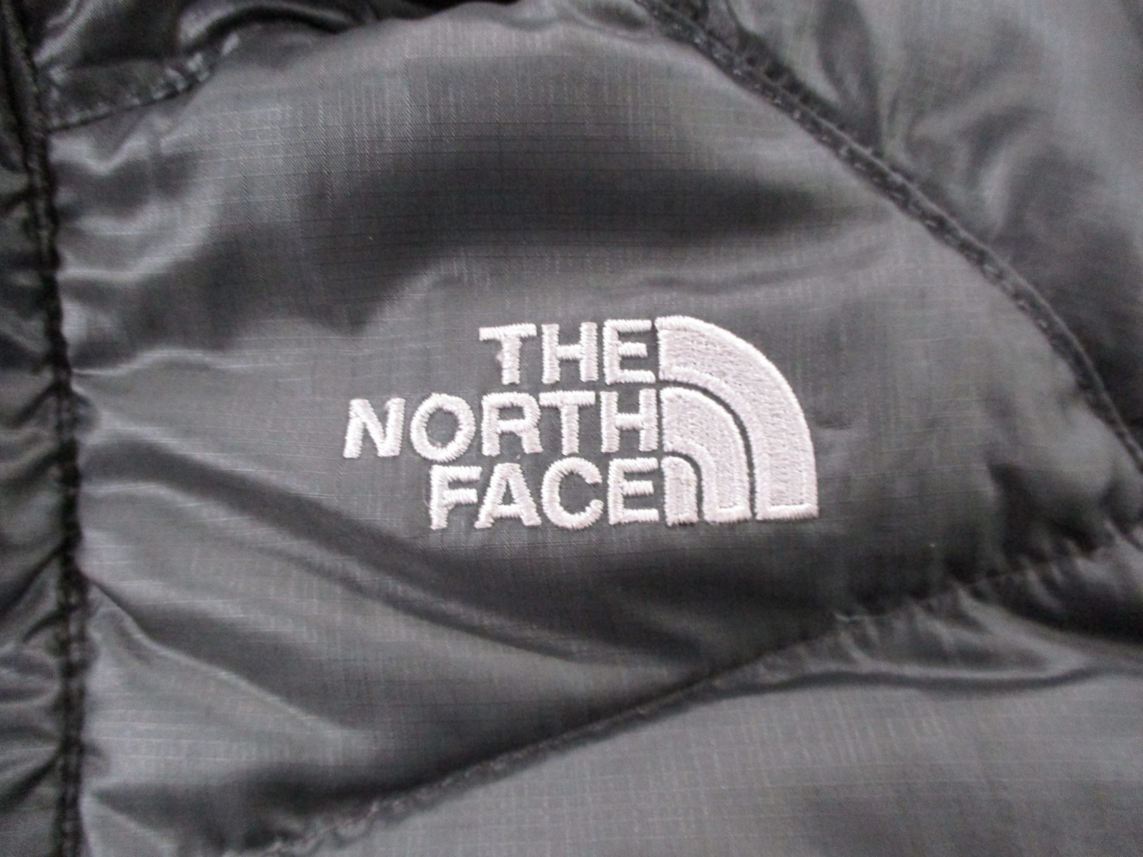 North Face Jacket Girls S 7 Gray Puffer Coat Outdoors Hiking Rain Goose Down 550