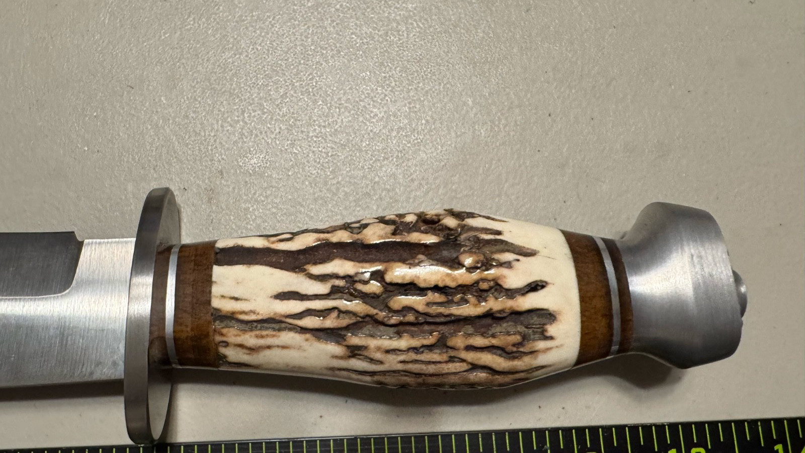 Linder 440 Bowie Knife 13" Stag Handle + Sheath SolinGen Germany Inox Rostfrei