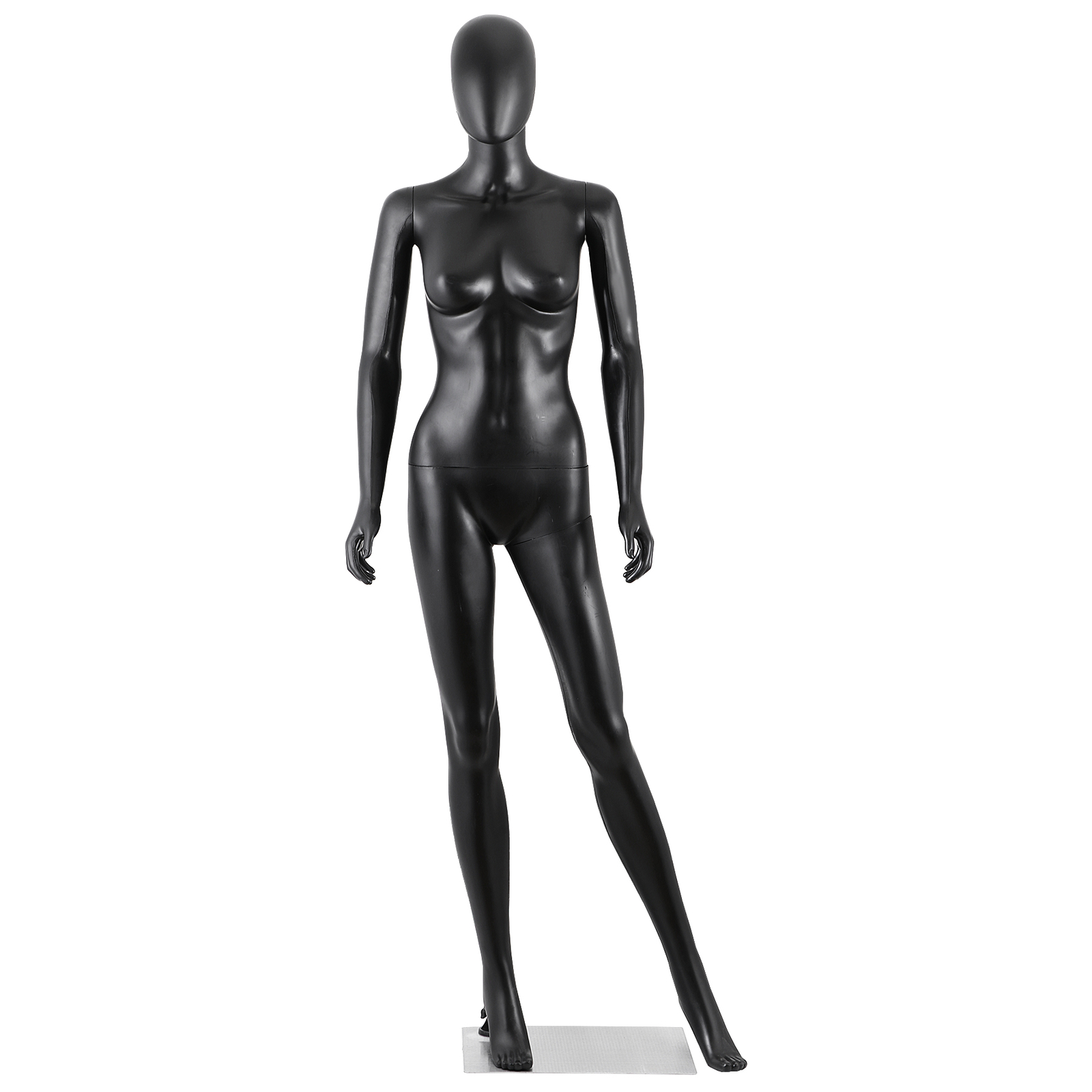 70"Female Mannequin Full Body Realistic Display Head Turns Dress Form Base Black