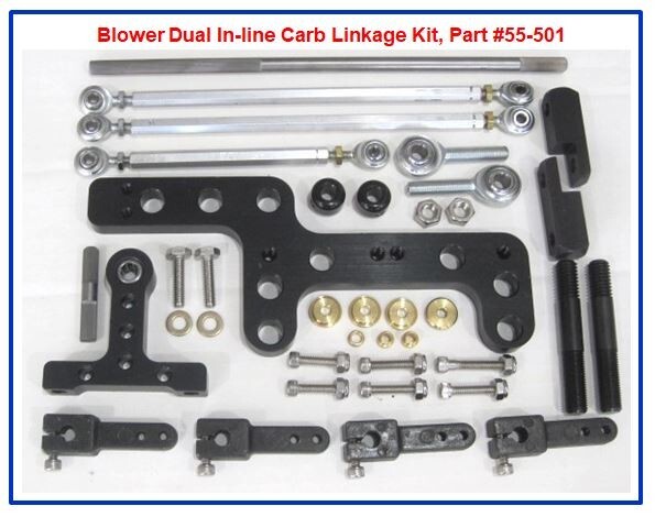 Genuine Dual *In-line* mounted Carb Linkage supercharger Blower 6-71 8-71