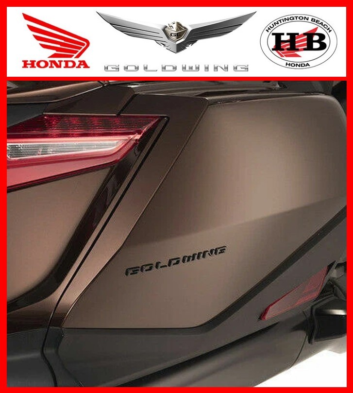 HONDA OEM SADDLEBAG BLACK CHROME EMBLEMS (2) 2018-2025 GOLDWING GL1800