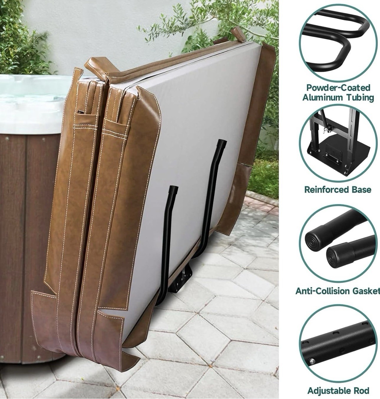 Hydraulic Hot Tub Cover Lift Spa Cover Lift System Adjustable Height
