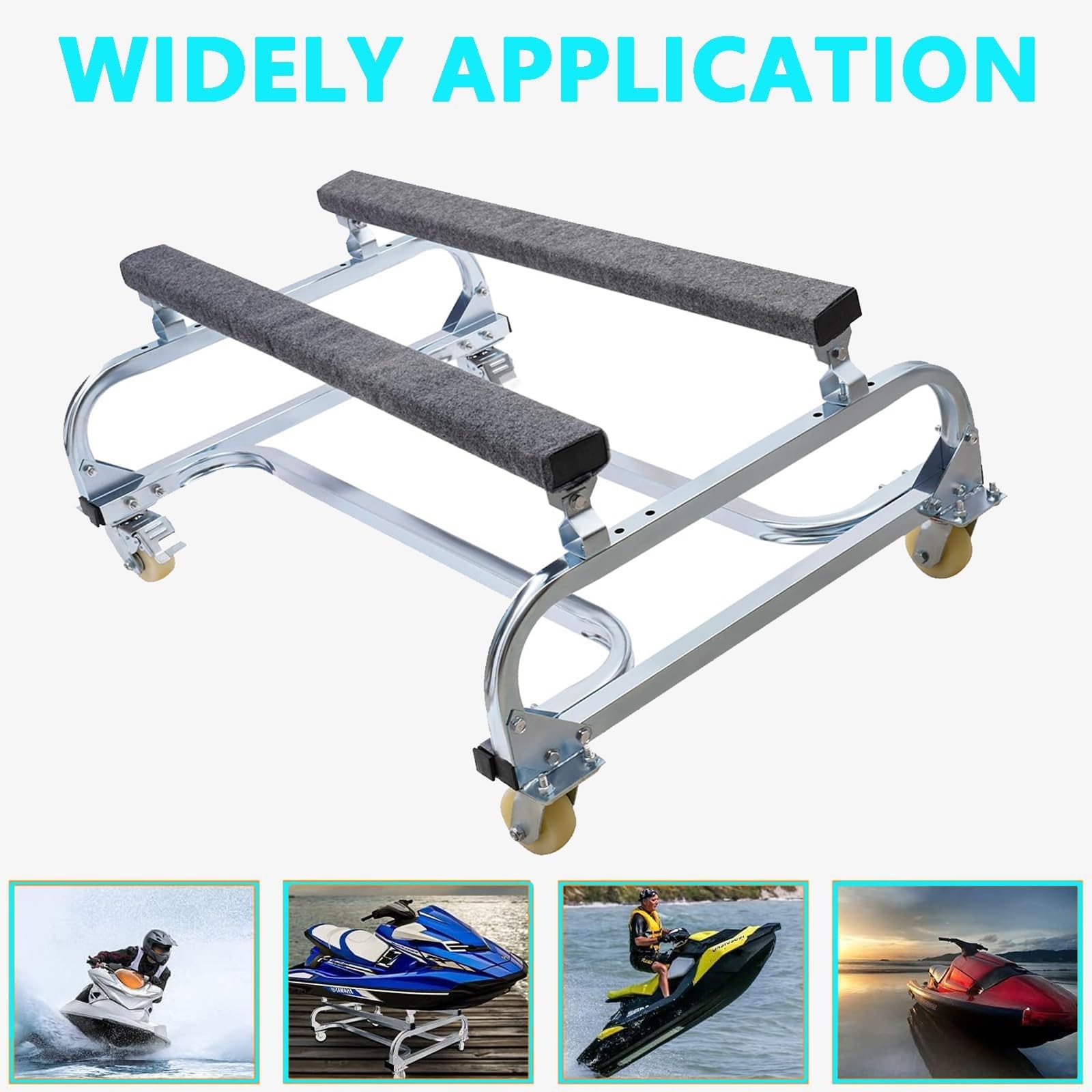 Adjustable Watercraft PWC Dolly Boat Jet Ski Dolly Stand Storage Cart W/1300lbs