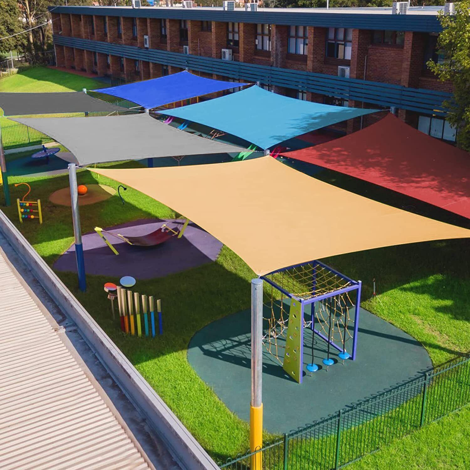 Sun Shade Sails Canopy Rectangle Awning Shelter Cover UV Blcok Yard Deck Outdoor