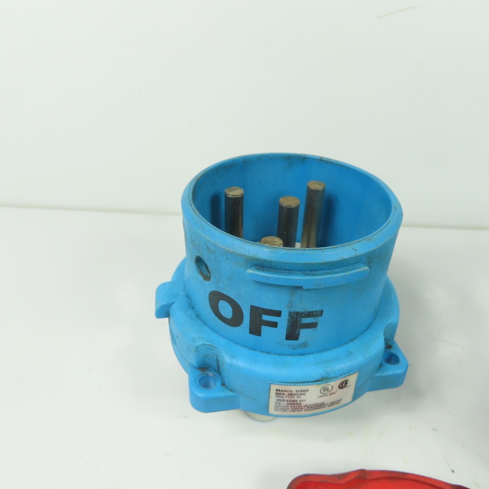 Meltric 63-68043 DSN60 Industrial Inlet Plug 60A 480VAC 20HP 3P+G