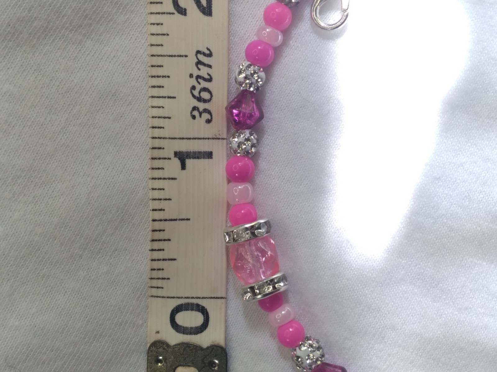 Handcrafted Beaded Pink Polymer Clay Pendant Memory Wire Choker Earring Set