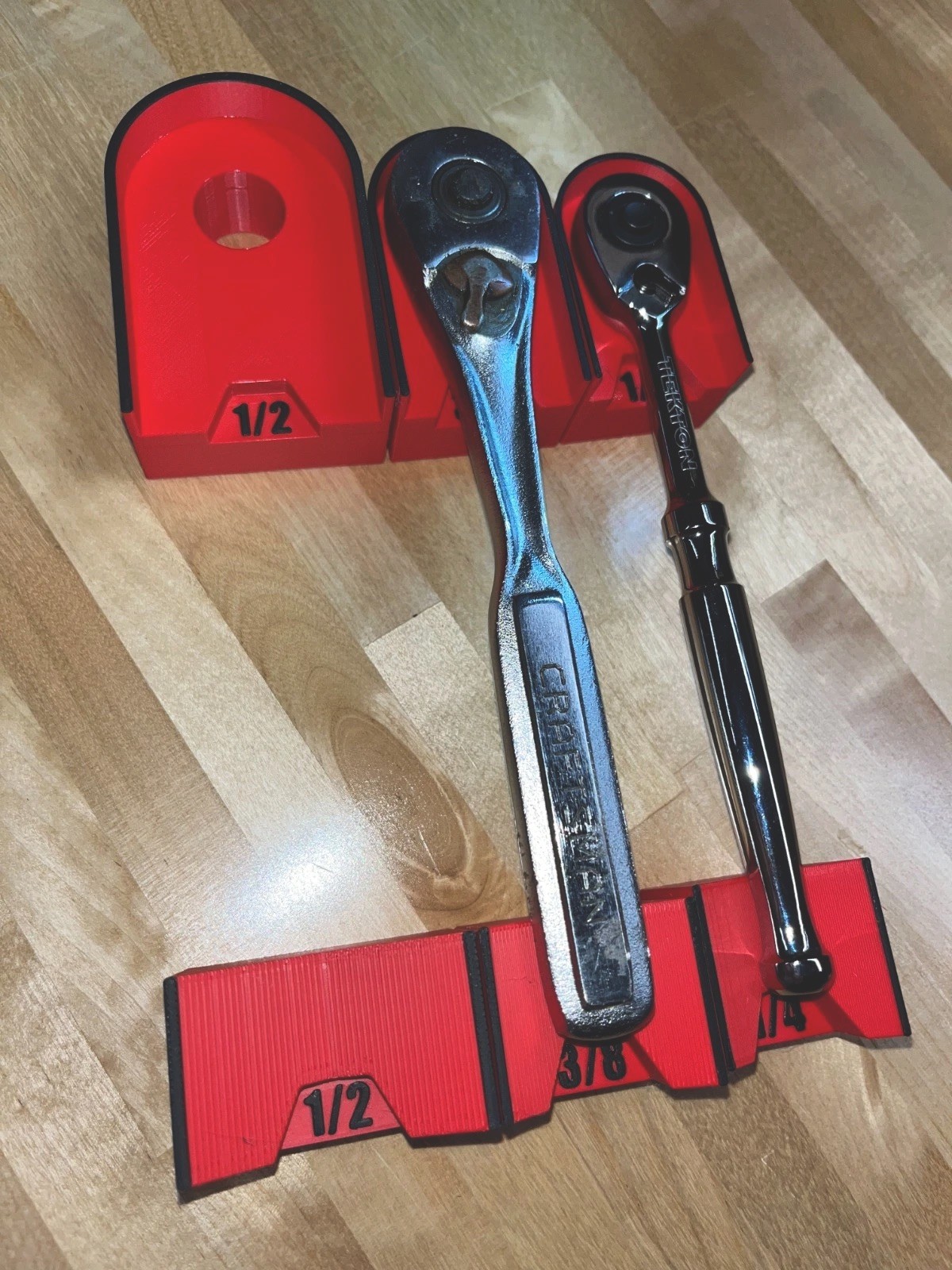 Ratchet Holders - 1/4”, 3/8”, 1/2” - Magnetic Tool / Toolbox Organizer