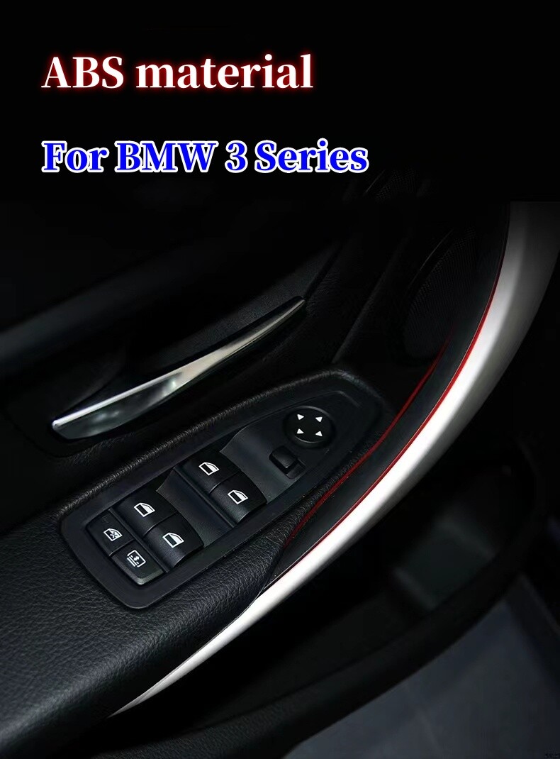 2PCS Black Interior Door Pull Handle Cover For BMW 3 4 series F30 F31 F32 F35 M3