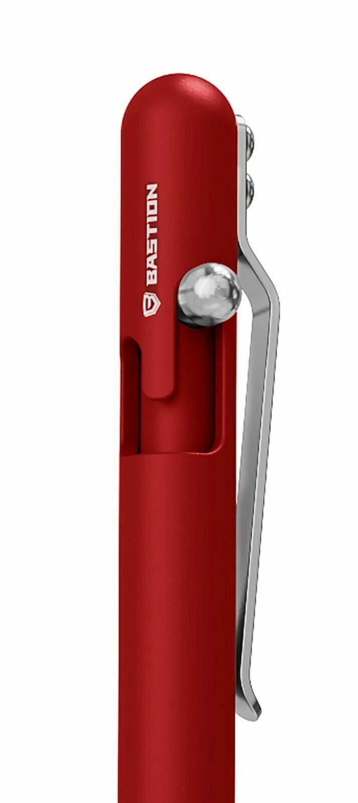 BASTION BOLT ACTION PEN ALUMINUM RED Metal Slim Body Luxury EDC Ballpoint Pens