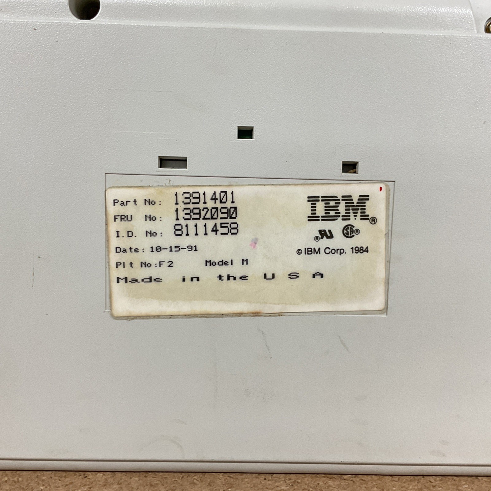 IBM PC Personal Computer Model M 1391401 Keyboard Vintage Computing