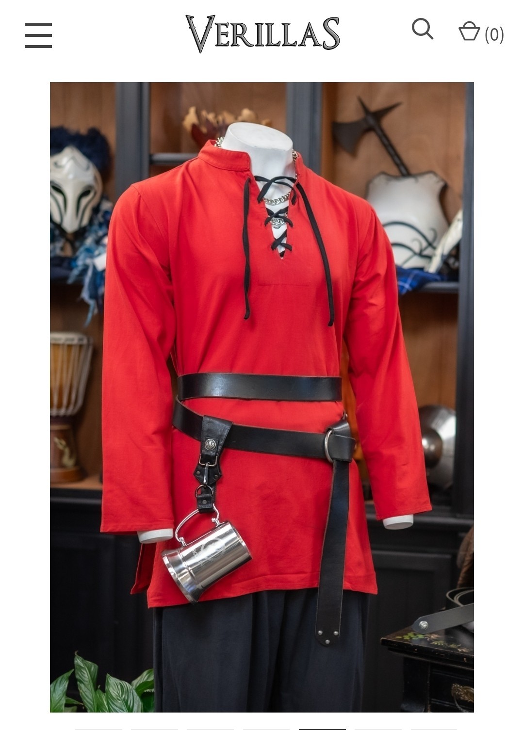 Verillas Berserker Long Tunic Red MEDIUM