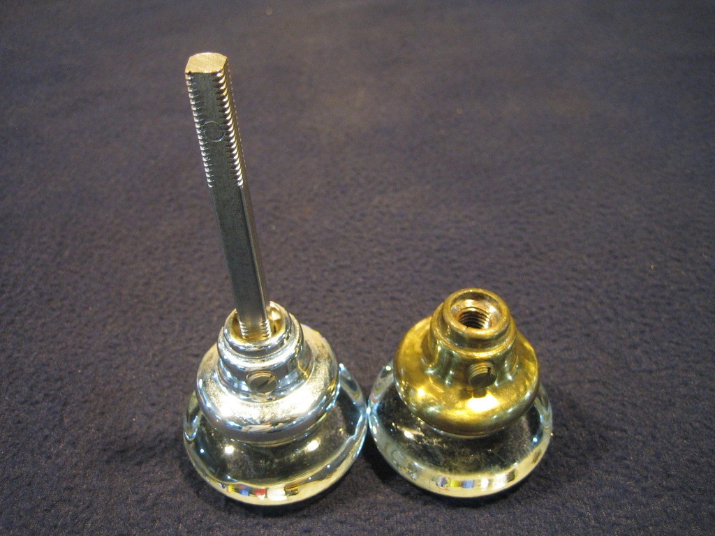 Incredible Pair Antique Victorian Round Crystal Glass Door Knobs early 1900's