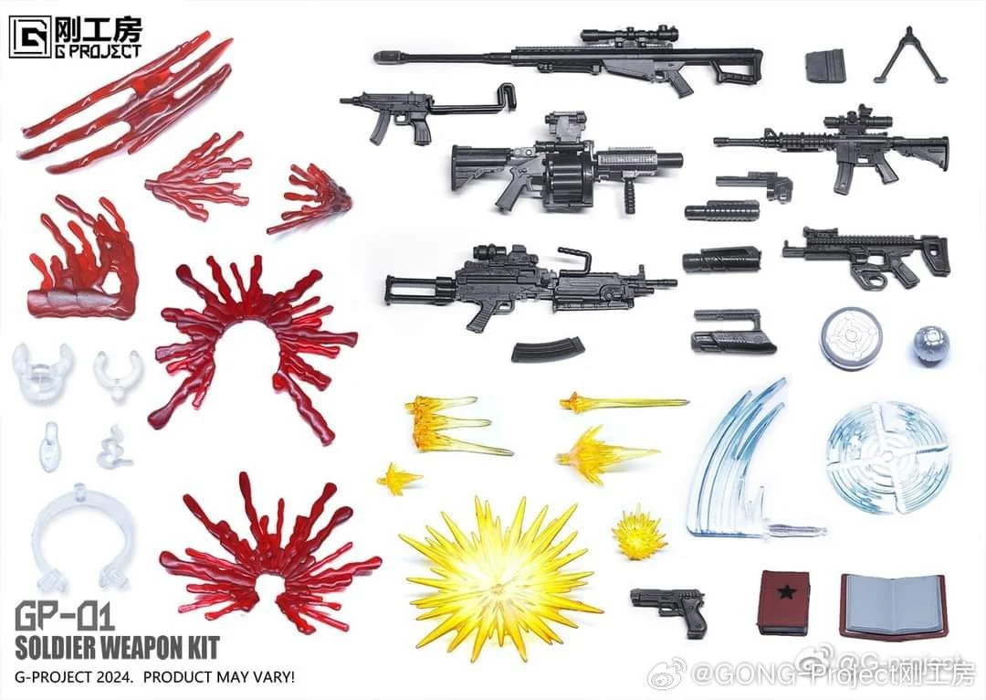 GP-01: G-PROJECT Gear Series 1/12 Scale Soldier Weapon Kit