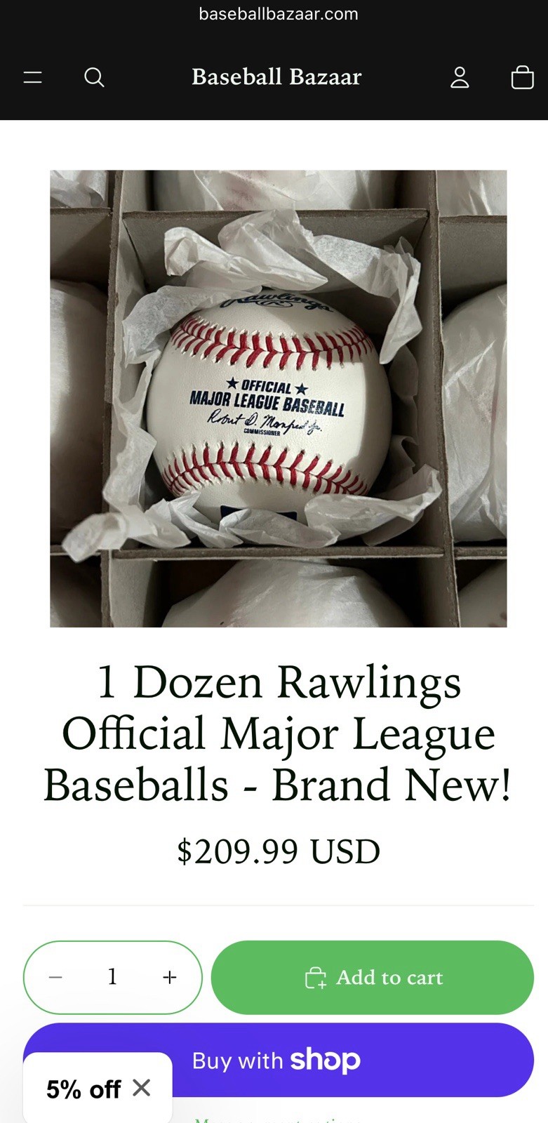 BaseballBazaar.com | Rawlings Official Major League Baseballs MLB - 1 Dozen