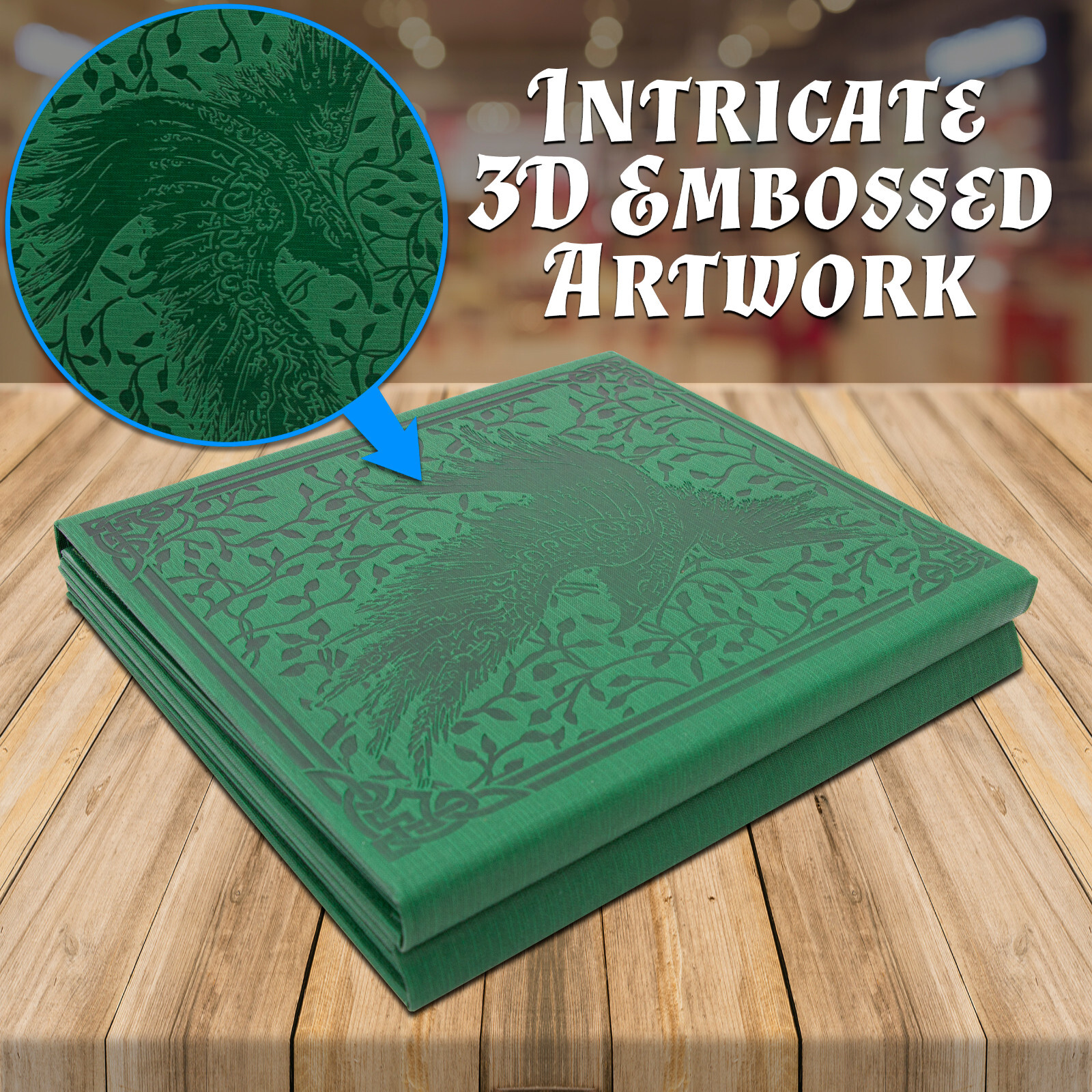 DM Screen 8-Panel GM Dungeon Master Screen with 2 Panels for TTRPGs, Green