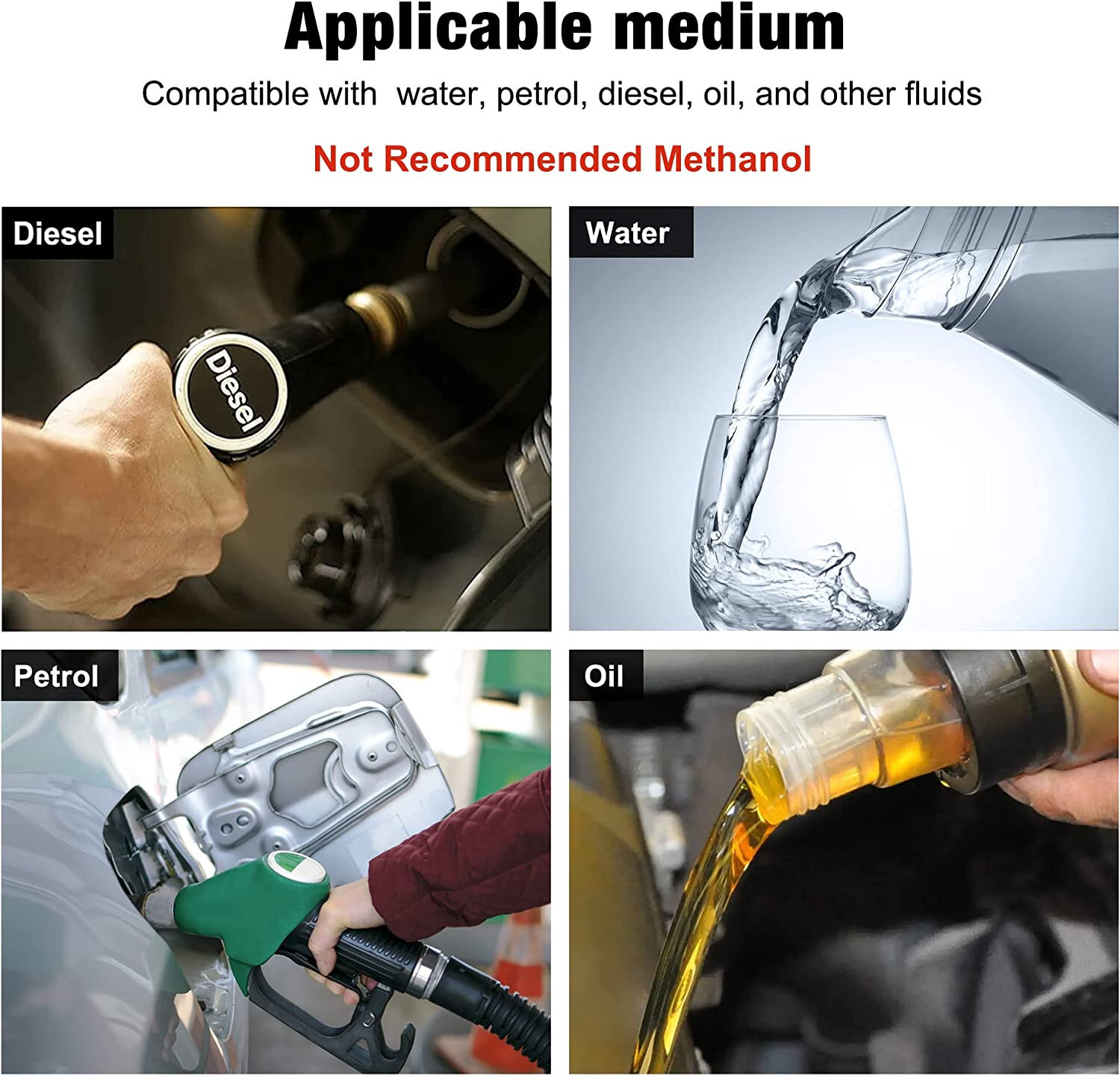 5/16" Fuel Check Valve One Way Inline Non Return Diesel Gasoline Black 8mm 2Pcs