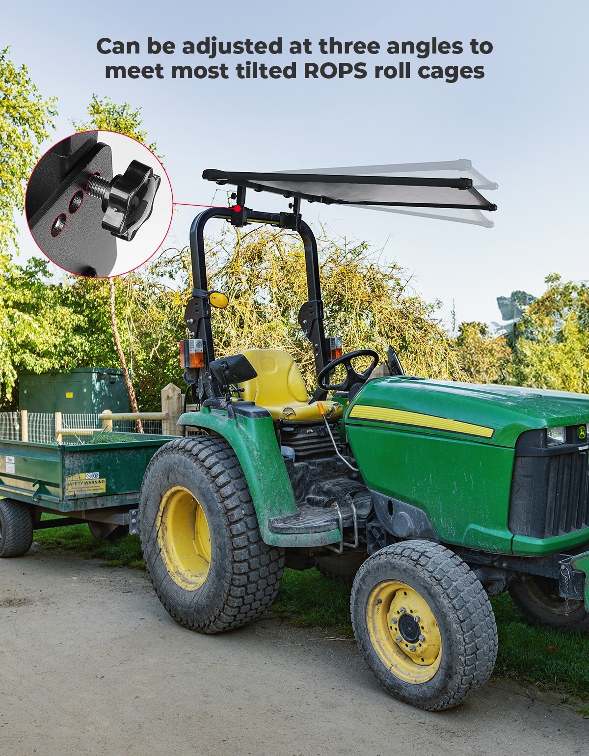 KEMIMOTO Tractor Canopy Top for John Deere Kubota ROPS Mowers