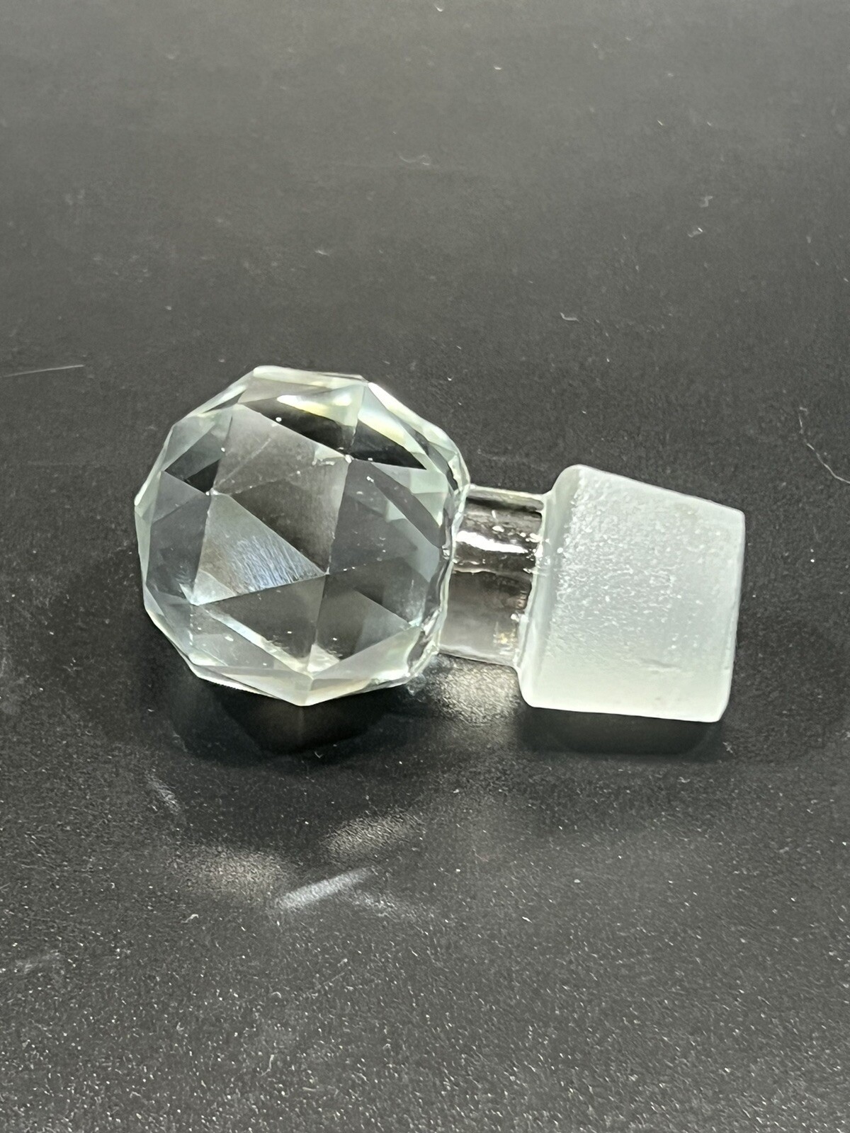 Vintage Ornate Silver Overlay Art Nouveau Deco Etched Clear Glass Decanter 10" T