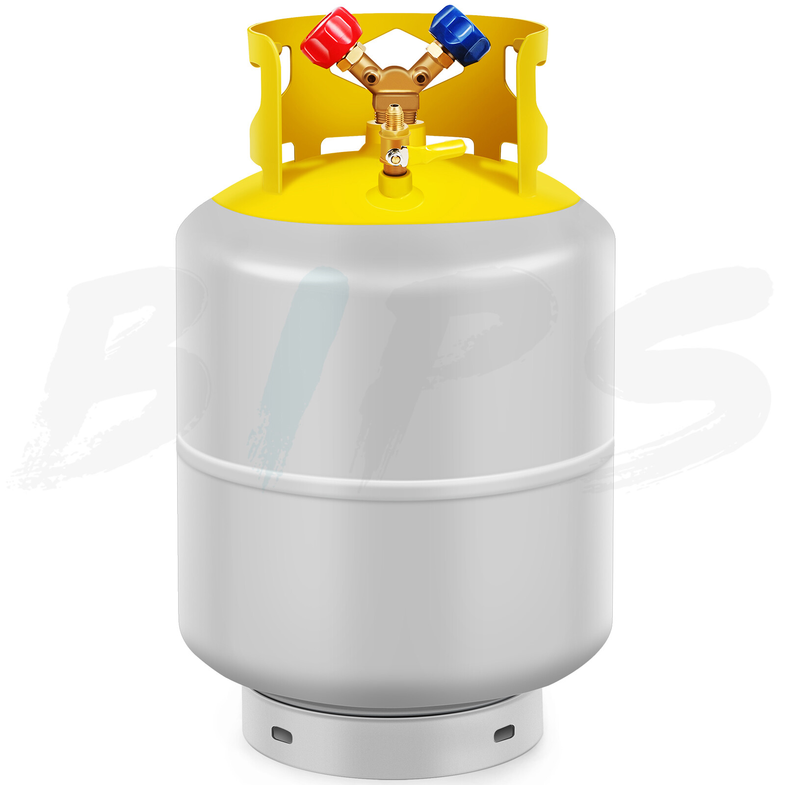50lb Yellow-Gray Refrigerant Tank Y-Shaped Valve for Liquid/Steam Cylinder Tank