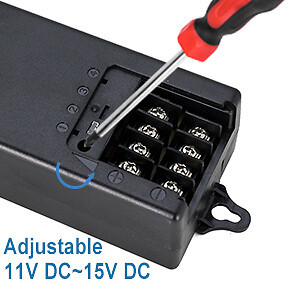 DC Power Adapter 12V 5A 4 Channel Din-Rail Mounting Distribution Power for CCTV