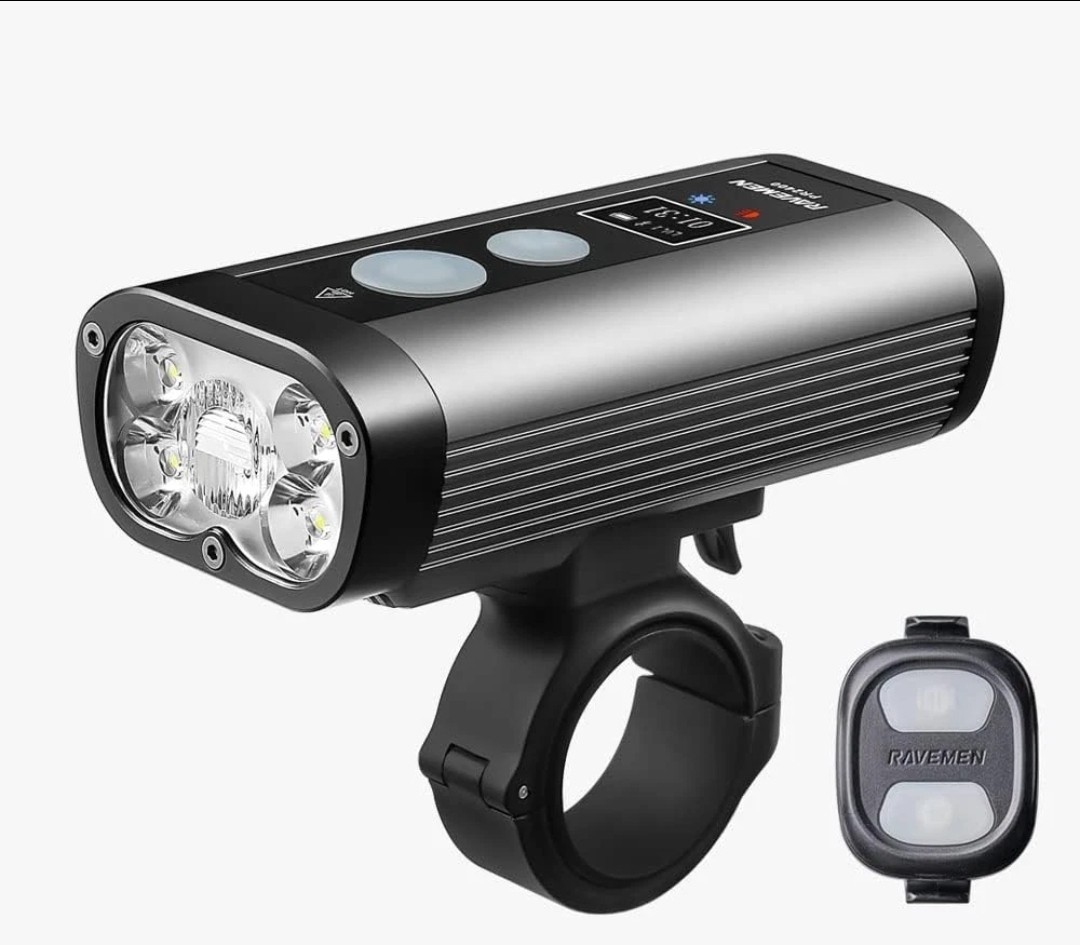 RAVEMEN PR2400 Bicycle Front Light, 2400 Lumens, Black HEADLIGHT - BRAND NEW 🔥