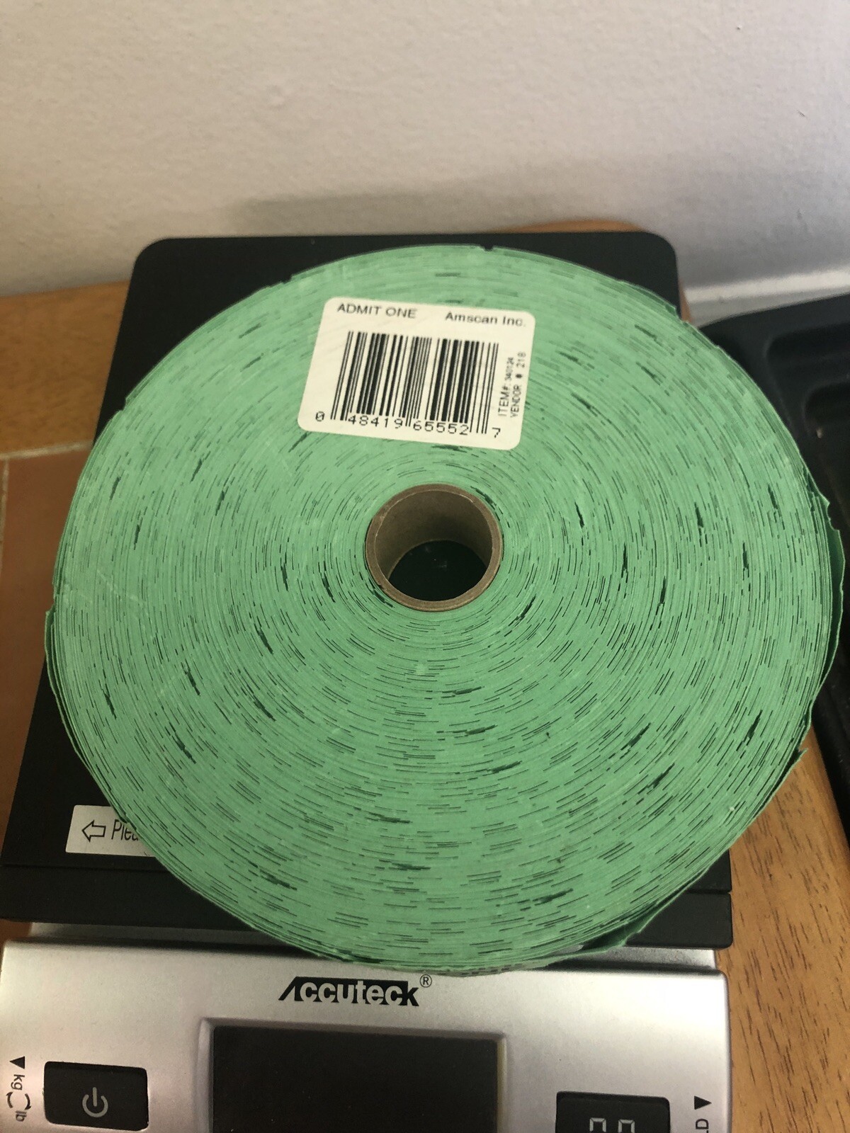 AMSCAN INC ADMIT ONE 2000 COUNT ROLL EVENT PARTY RAFFLE FAIR TICKETS