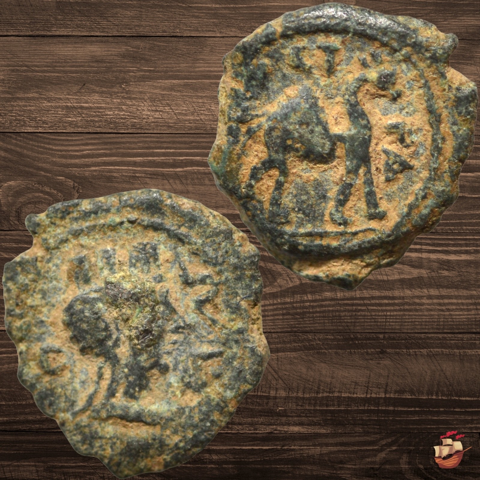 Roman coin -- ARABIA Bostra -- Time of Commodus (177-192 AD) CAMEL @x268