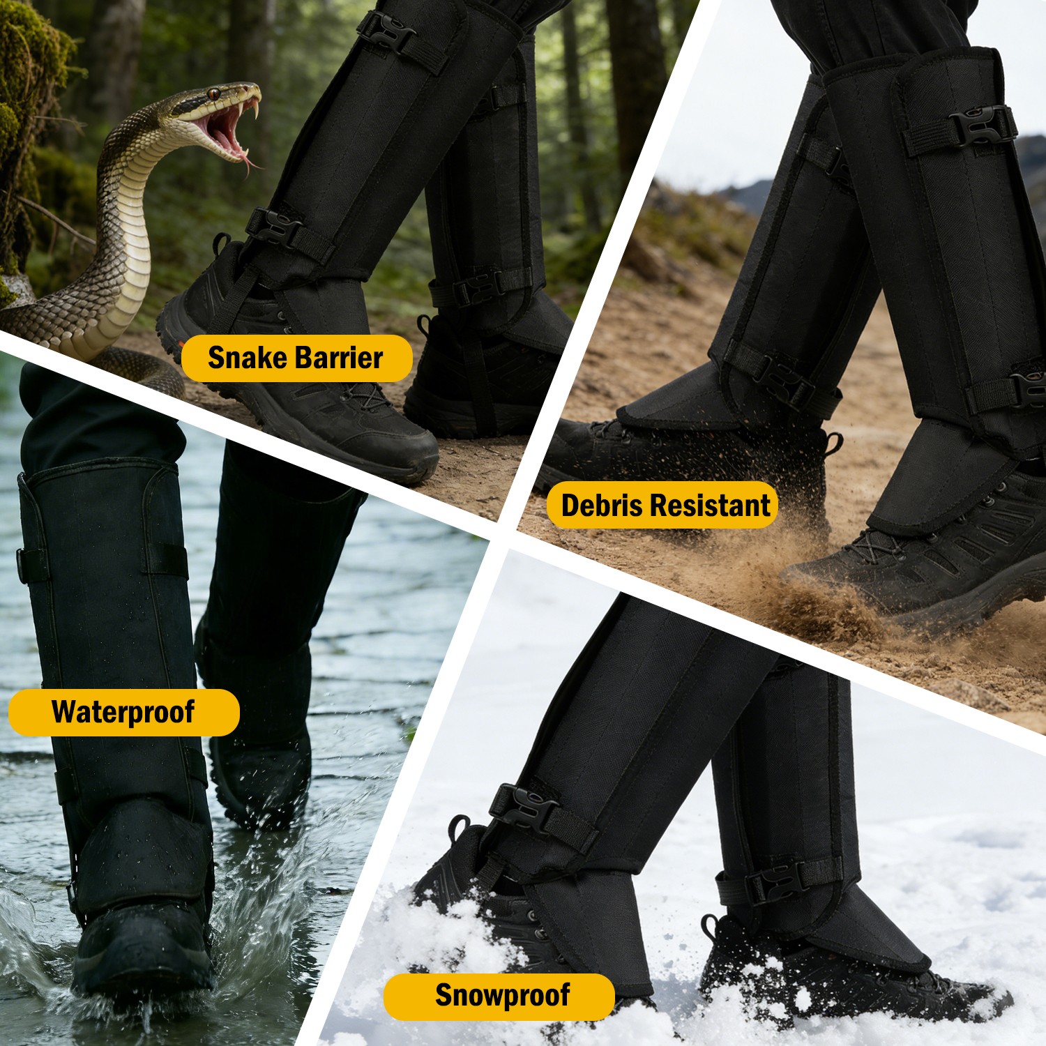 Adjustable Snake Proof Gaiters Leggings Protective for Hunting Outdoor Working