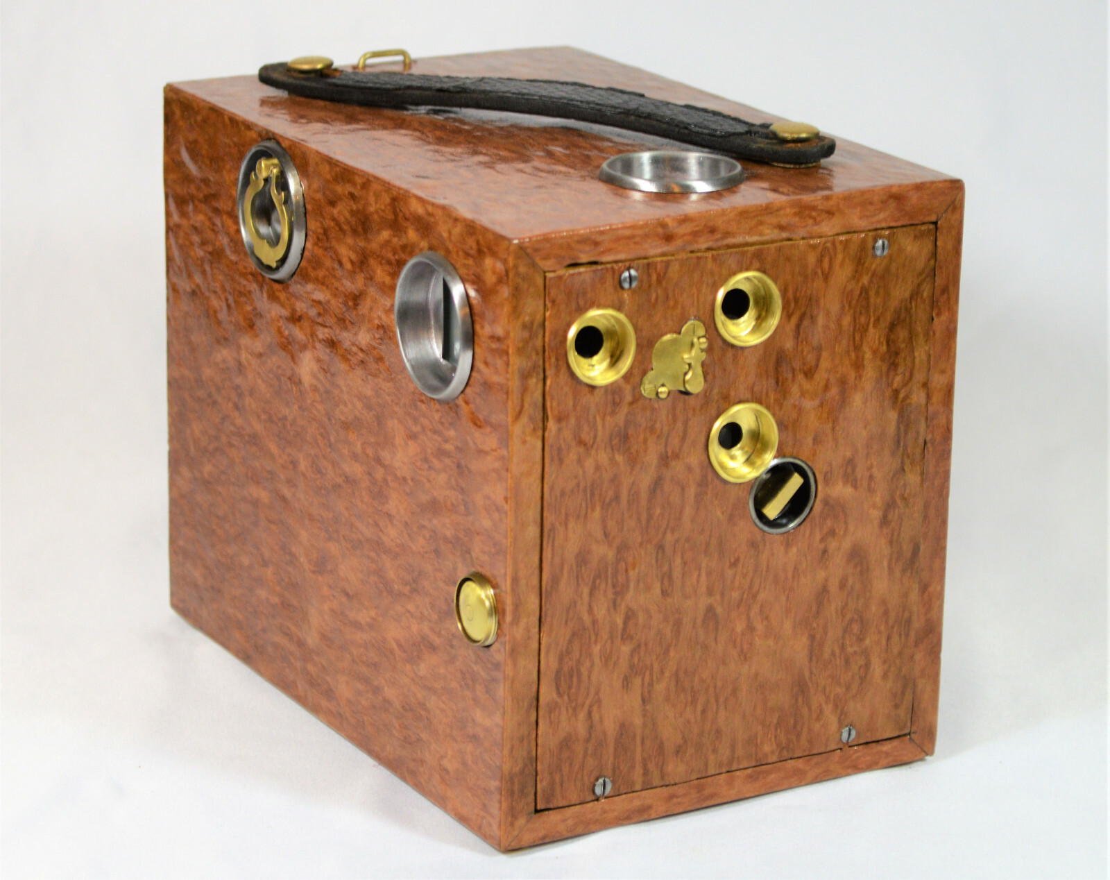 BOX CAMERA 123yr. ANTIQUE WESTERN MAGAZINE CYCLONE NO 5 c.1898 CUSTOM EUCALYPTUS