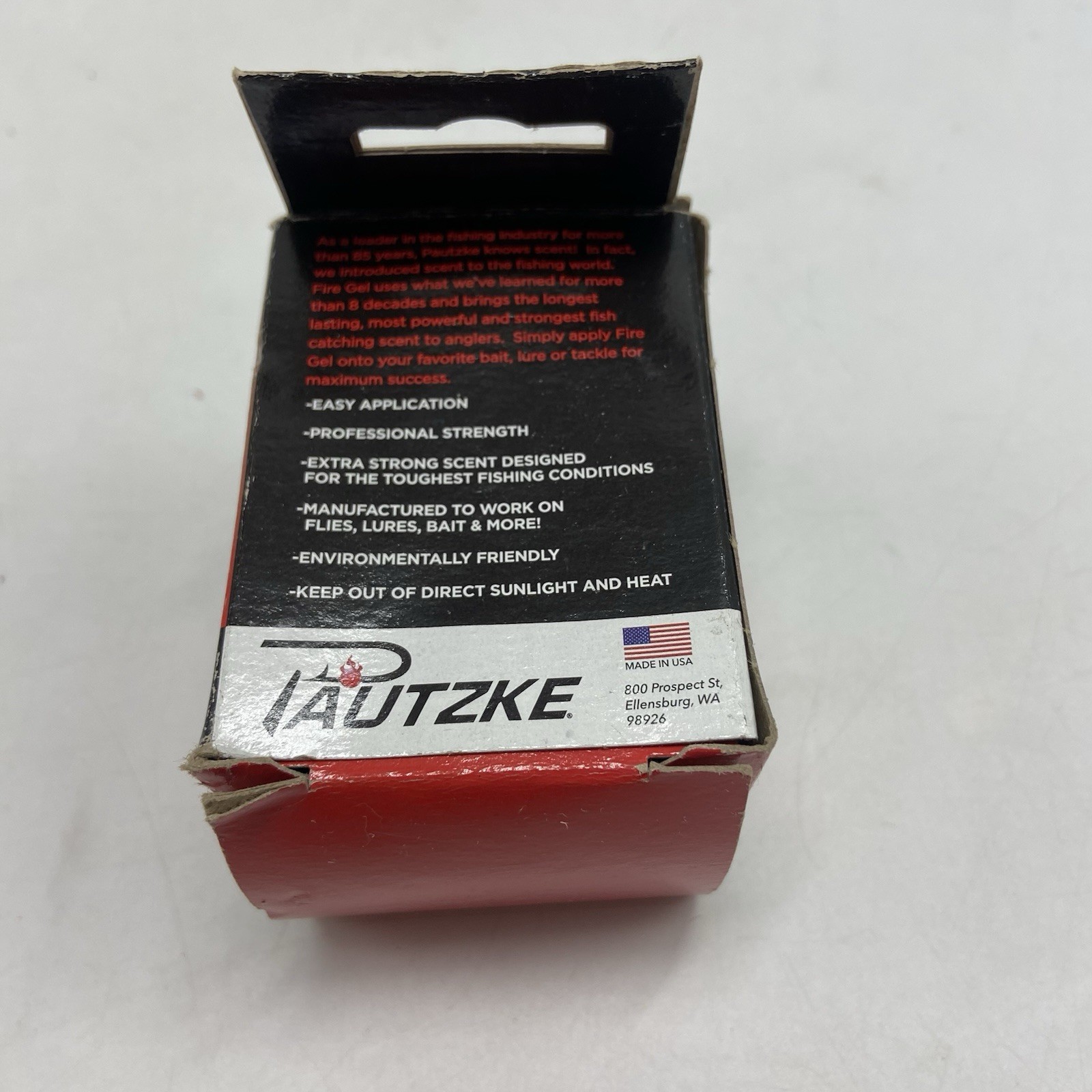 PAUTZKE'S Fire Gel Orange Crawfish Bait 1.65 OZ Bait Lab Approved Fish Smell It!