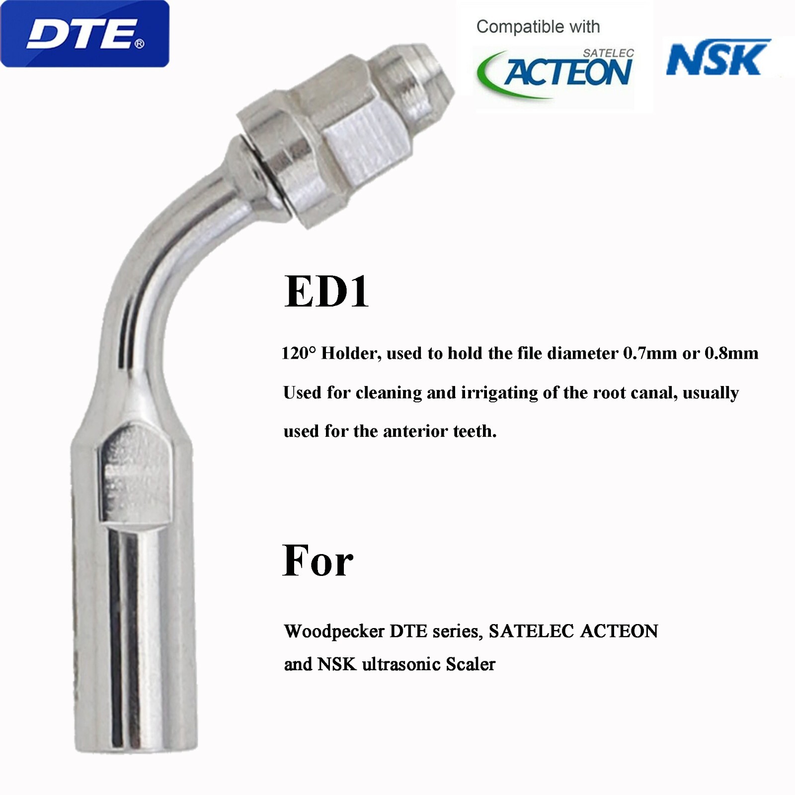 Woodpecker Dental Ultrasonic Piezo Scaler Tips Endo Perio DTE SATELEC NSK EMS