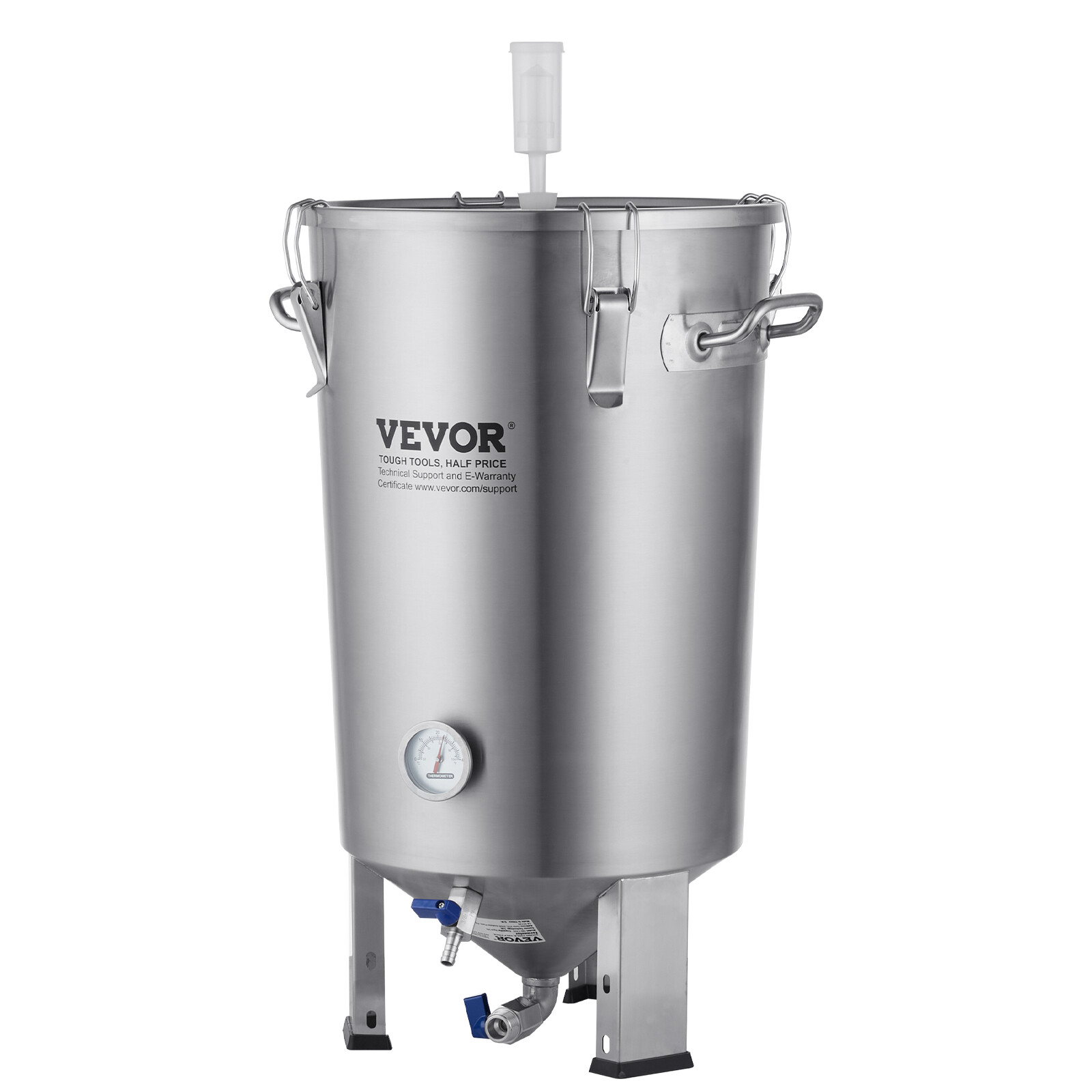 VEVOR 8 Gal Stainless Steel Home Brew Kettle Set Beer Brew Bucket Fermentor