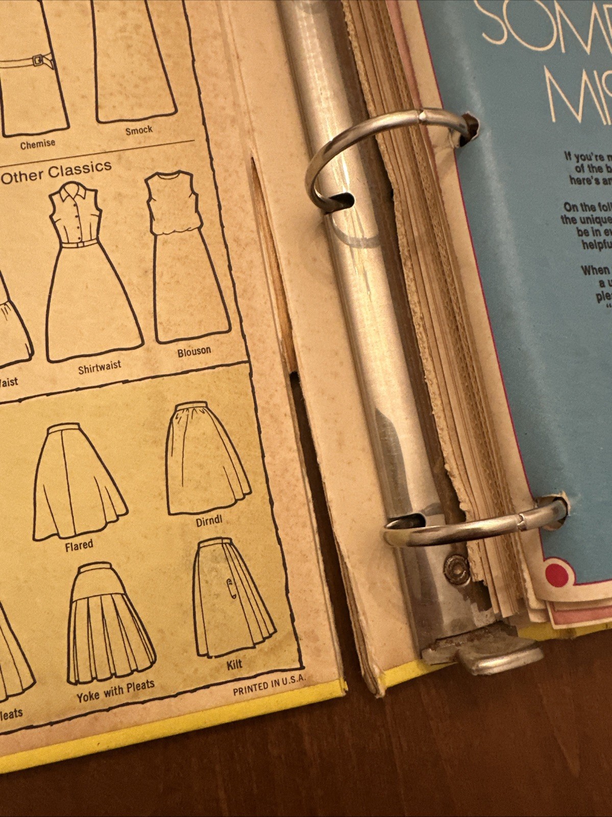 Vintage 1972 Complete Family Sewing Book 3 Ring Binder Curtin Publications