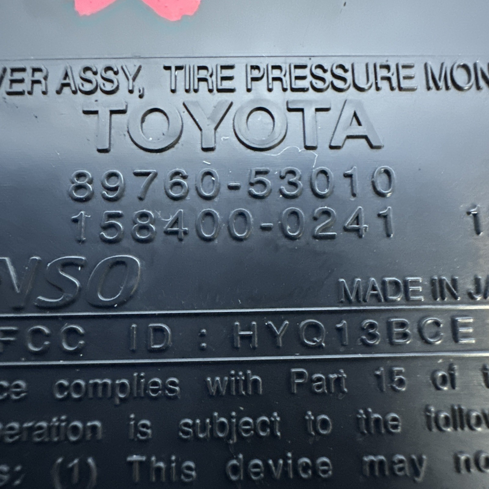 2006-2012 Lexus IS250 IS350 Tire Pressure Monitor Module TPMS OEM 89760-53010