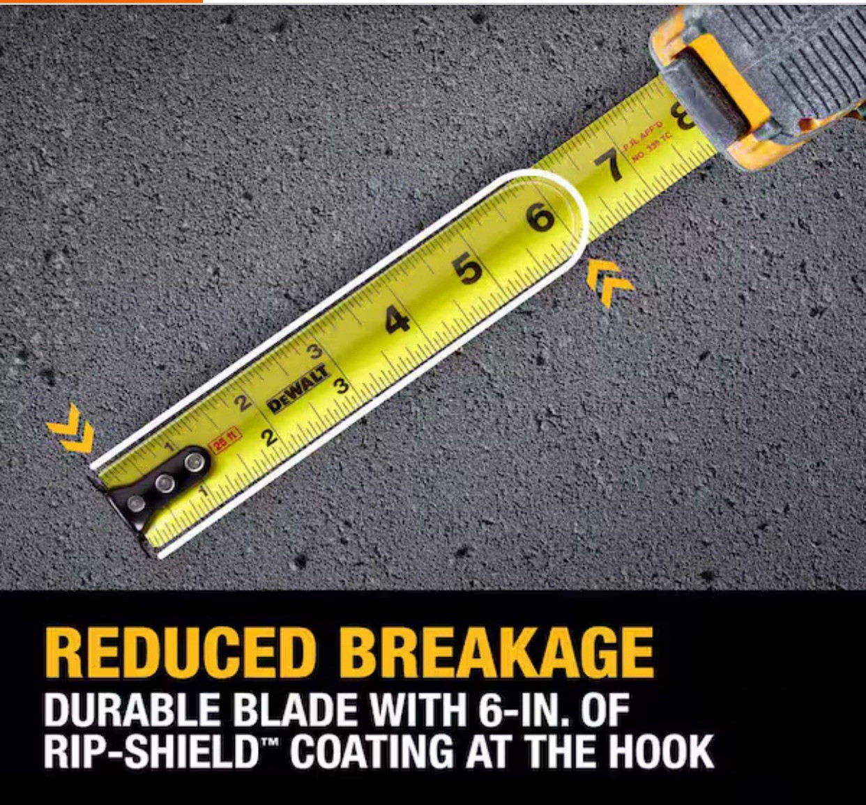 DeWALT 25 ft. Tape Measure with Rechargeable LED Light, DWHT35625S