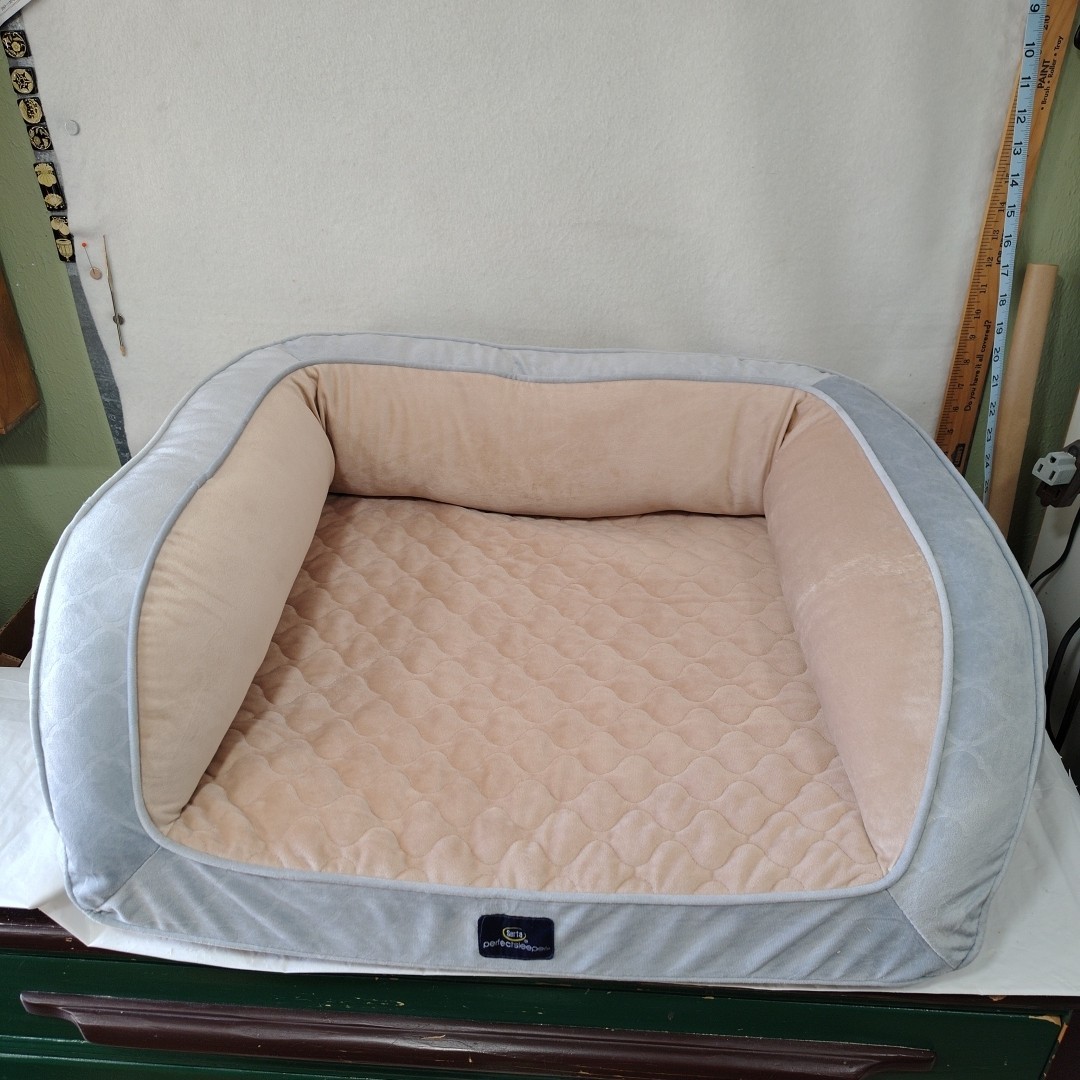 Serta Perfect Sleeper Orthopedic Medium Pet Bed Light Blue 28 x 21 x 8 Clean