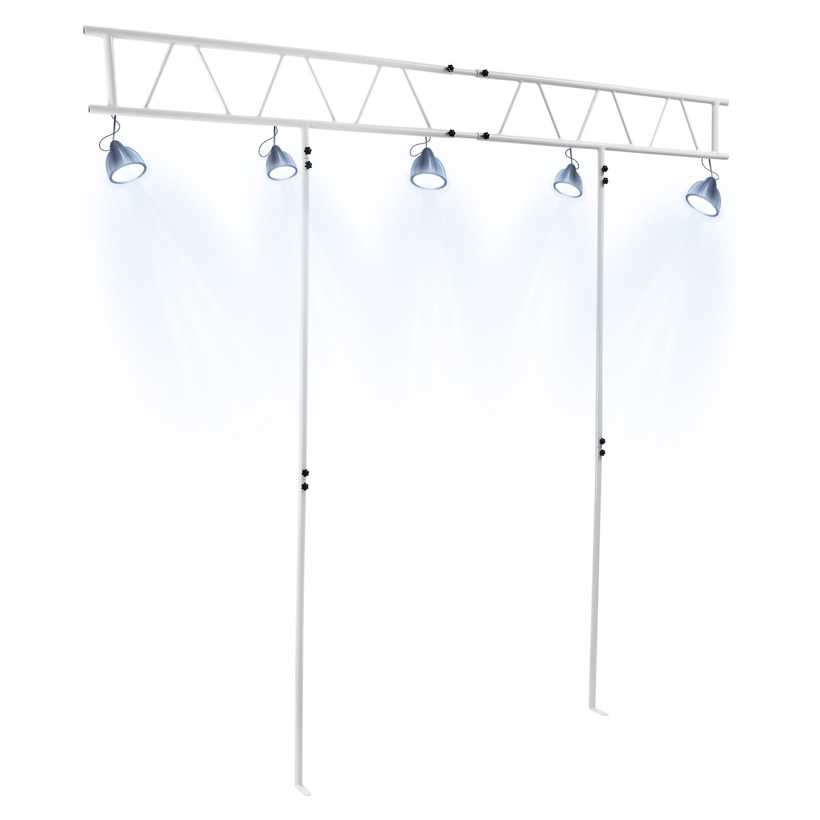 Light Truss Stand System, Trussing DJ Booth Kit 7x8ft Stage DJ Light Stand T-Bar