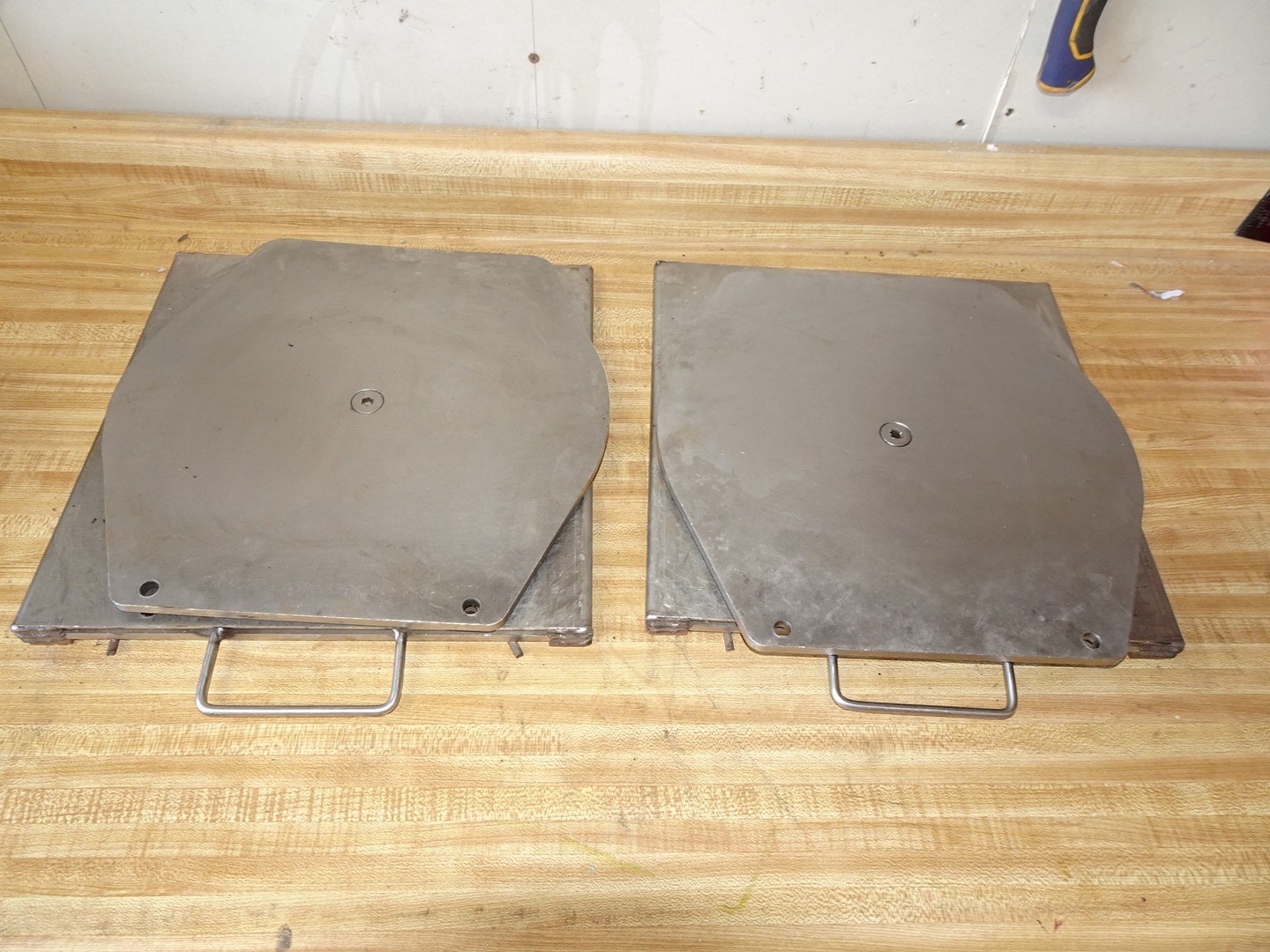 Stainless Steel Turn Plate Table Set Car & Light Truck Alignment Rack Hunter USA