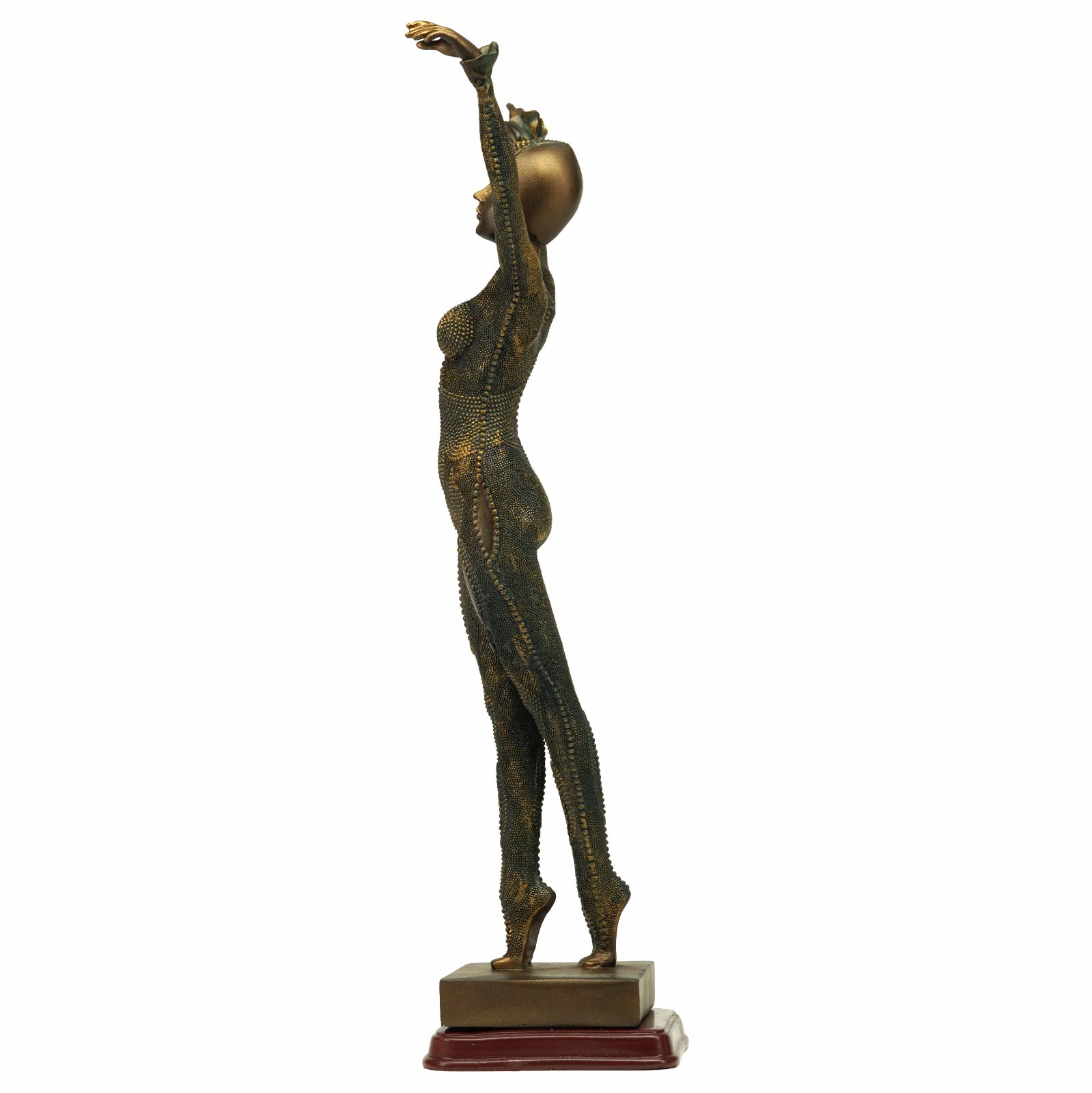 Design Toscano Bronze Finish Demetre Chiparus Durga Dancer Cast Stone Resin 15"