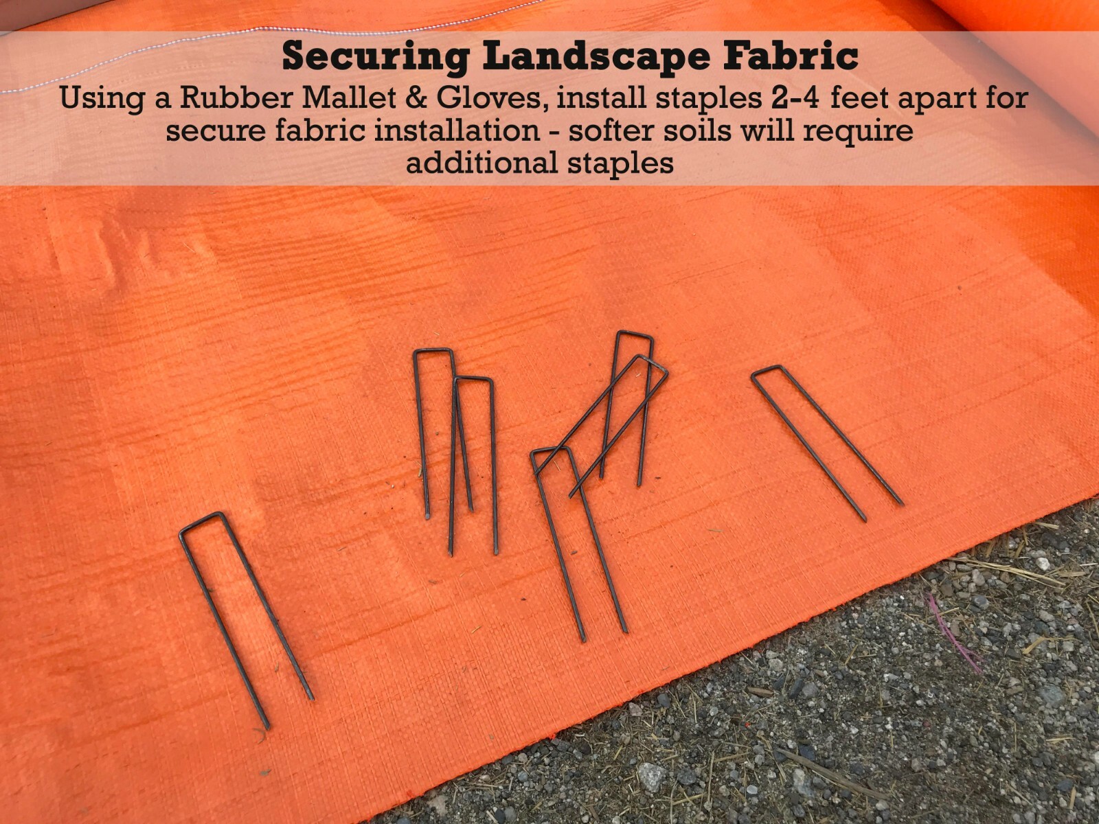 40 Year - Landscape Fabric - Orange Ground Cover Weed Barrier Control