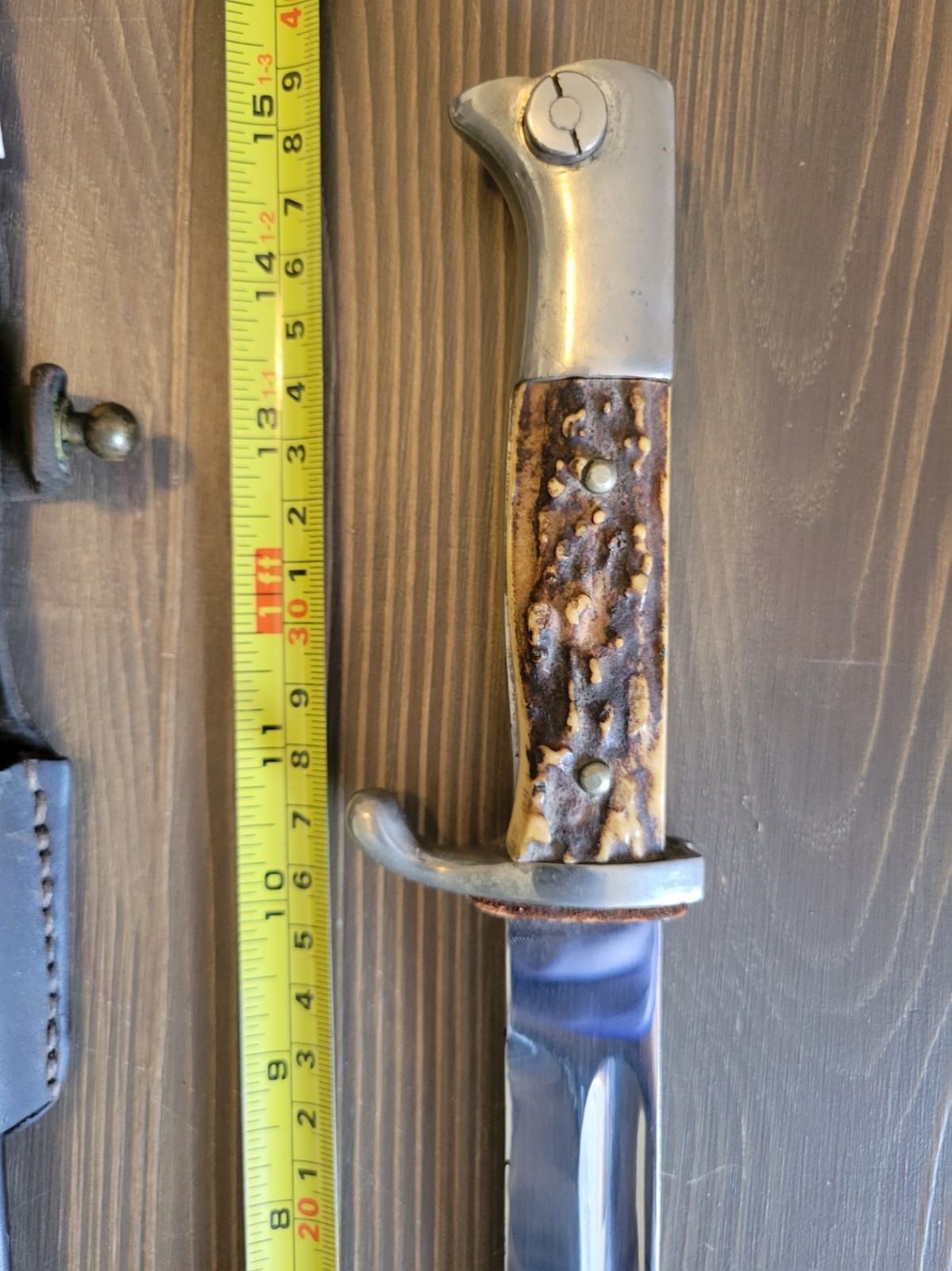 EXCELLENT! WWII German K98 Stag Handle Dress Bayonet by Rich.Abr.Herder Solingen