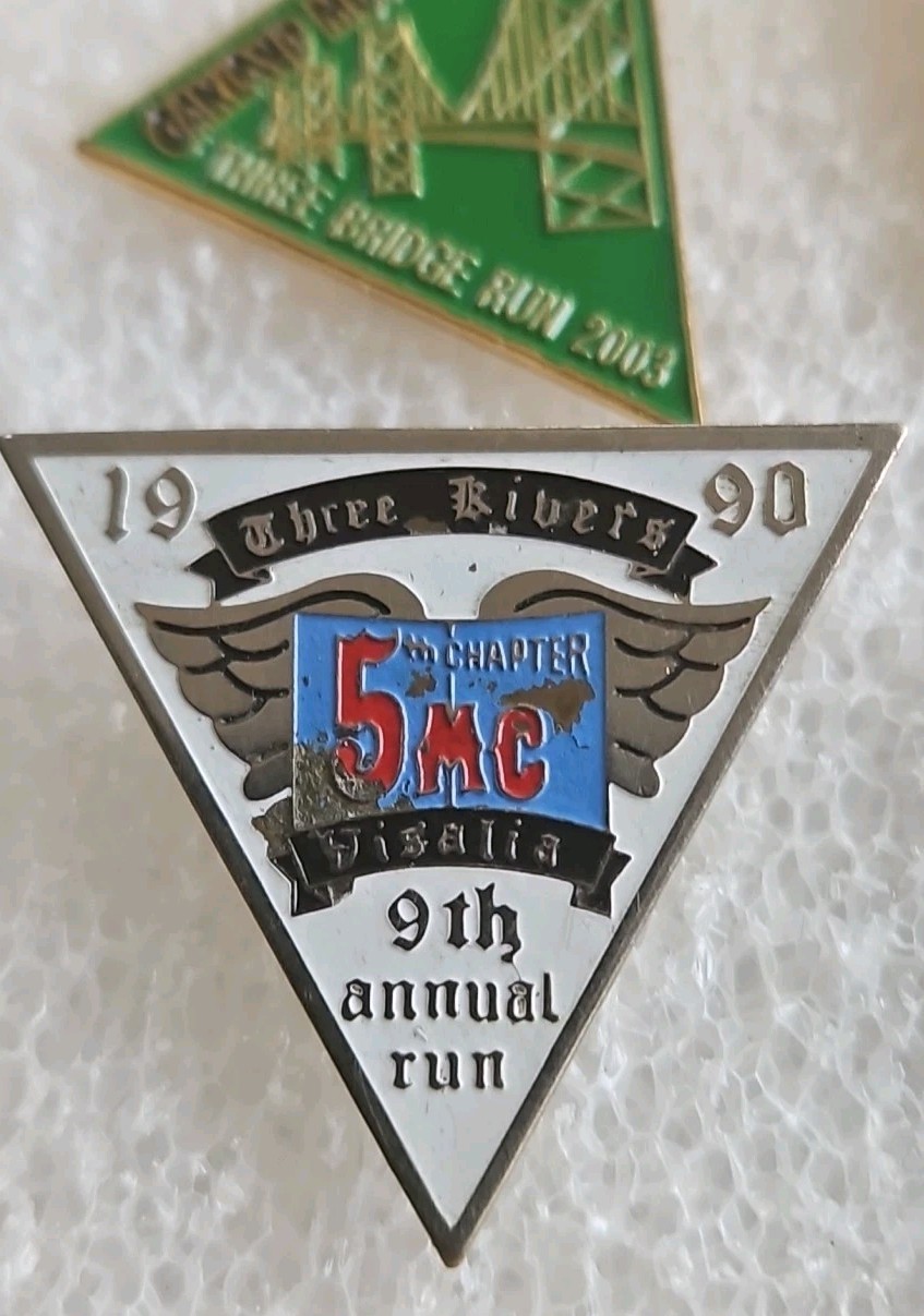 Lot of 14 Vintage Motorcycle Run Pins From Various Locations New And Used