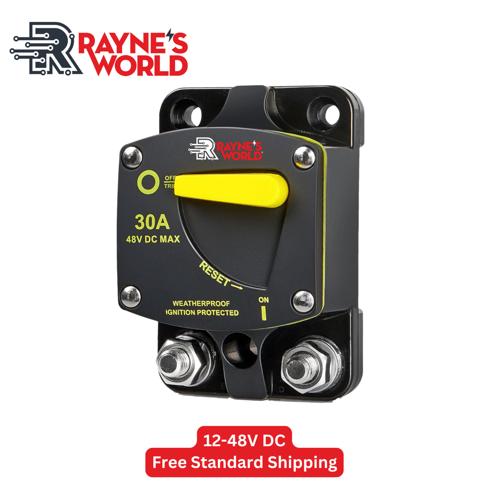 30-300 Amp 12-48V DC Circuit Breaker Heavy Duty Cars/Amps/Boats/Solar/Inverter