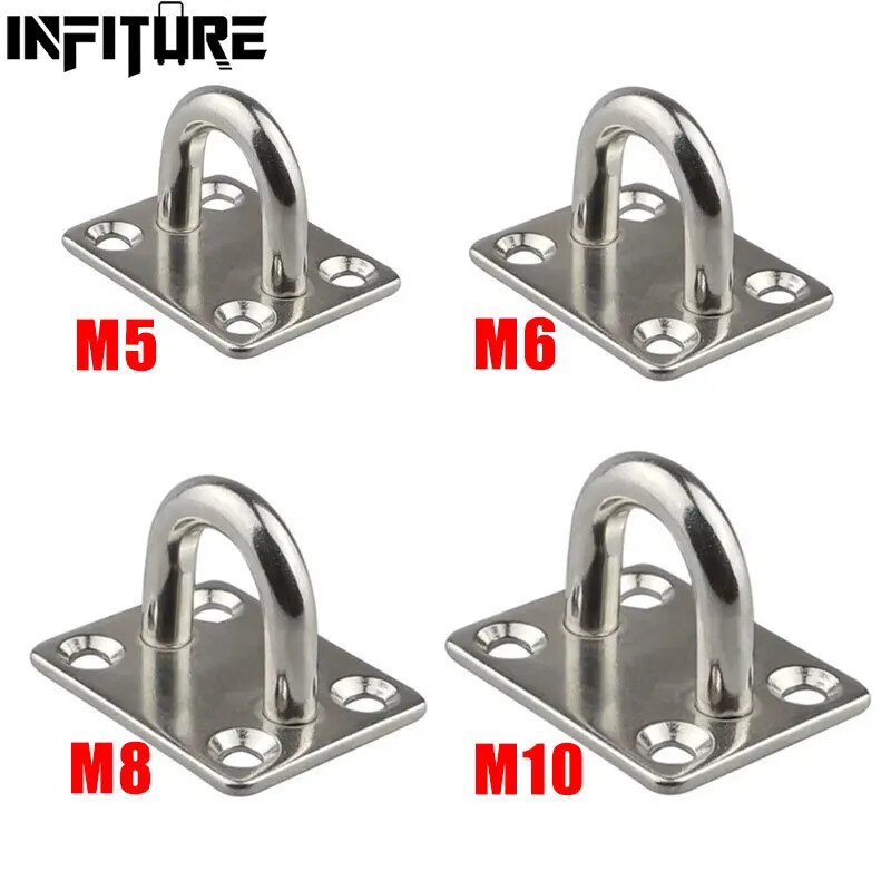 Pad Eye Plates Square Eye Plate Hook Mount Ceiling Fan A2 Stainless Steel M5-M10