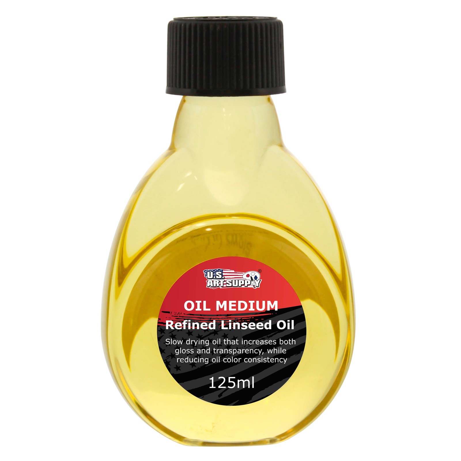 U.S. Art Supply Refined Linseed Oil, 125ml